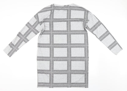NEXT Womens Grey Check  Shift  Size 10