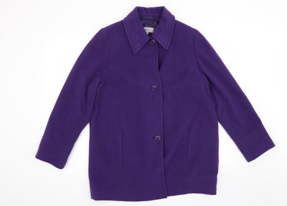 Womens UK Size 14 Marks and Spencer Purple Overcoat