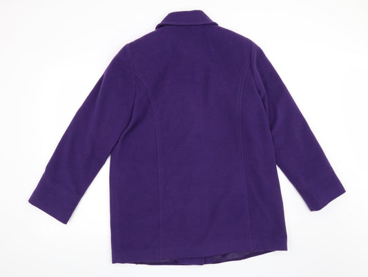 Womens UK Size 14 Marks and Spencer Purple Overcoat