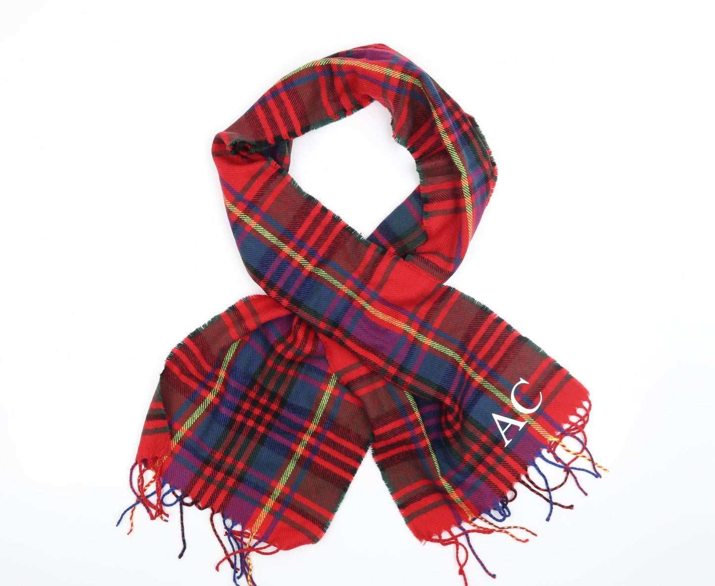 Beechfield Womens Red Check   Scarf   - AC