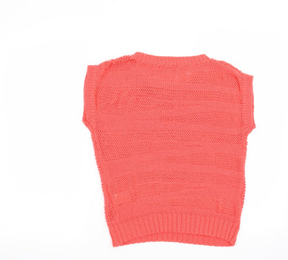Back view of QED London women’s red jumper, size UK 12