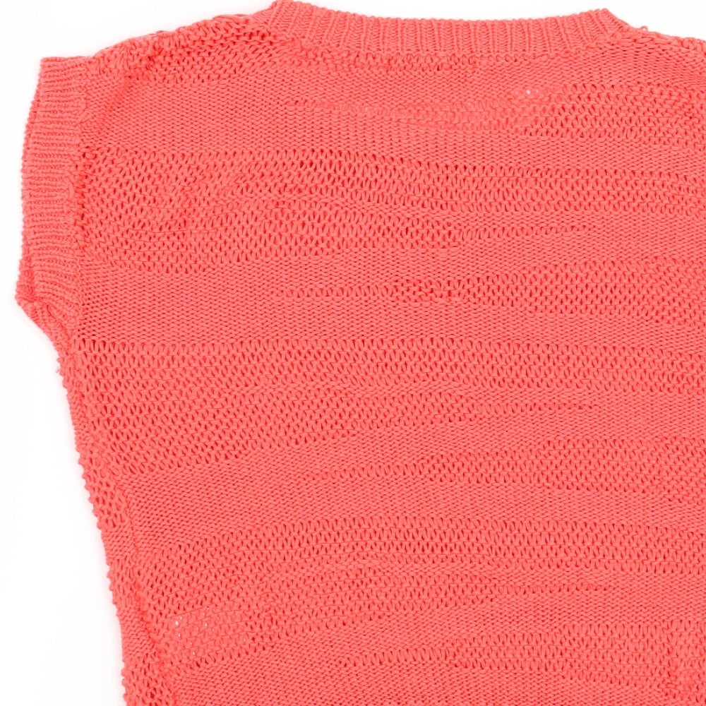 Brand and care label for QED London women’s red jumper, size UK 12
