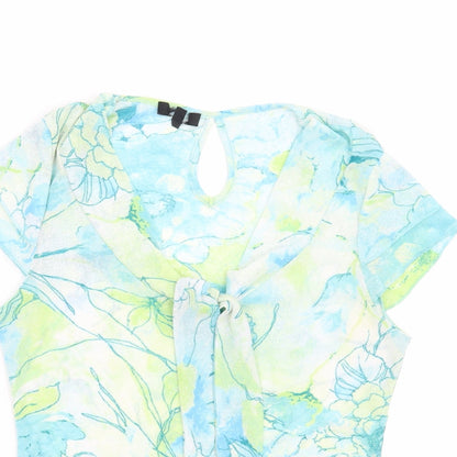 Womens UK Size 12 Preworn Blue Basic Blouse