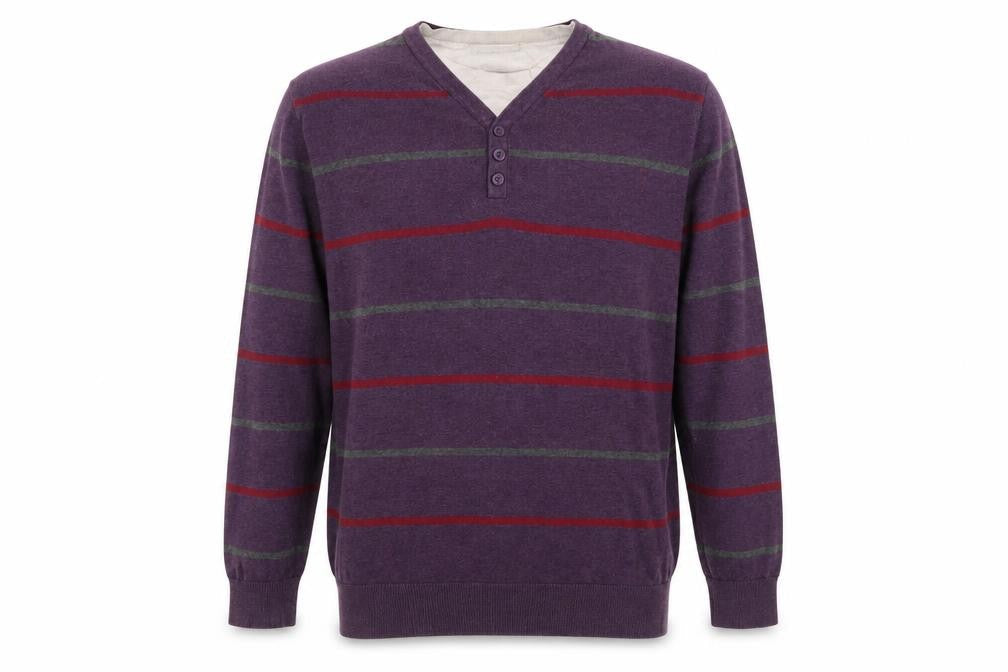 Mens UK Size XL Atlantic Bay Purple Pullover Jumper