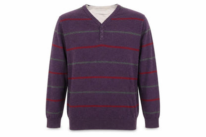 Mens UK Size XL Atlantic Bay Purple Pullover Jumper