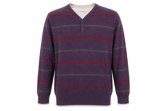 Mens UK Size XL Atlantic Bay Purple Pullover Jumper