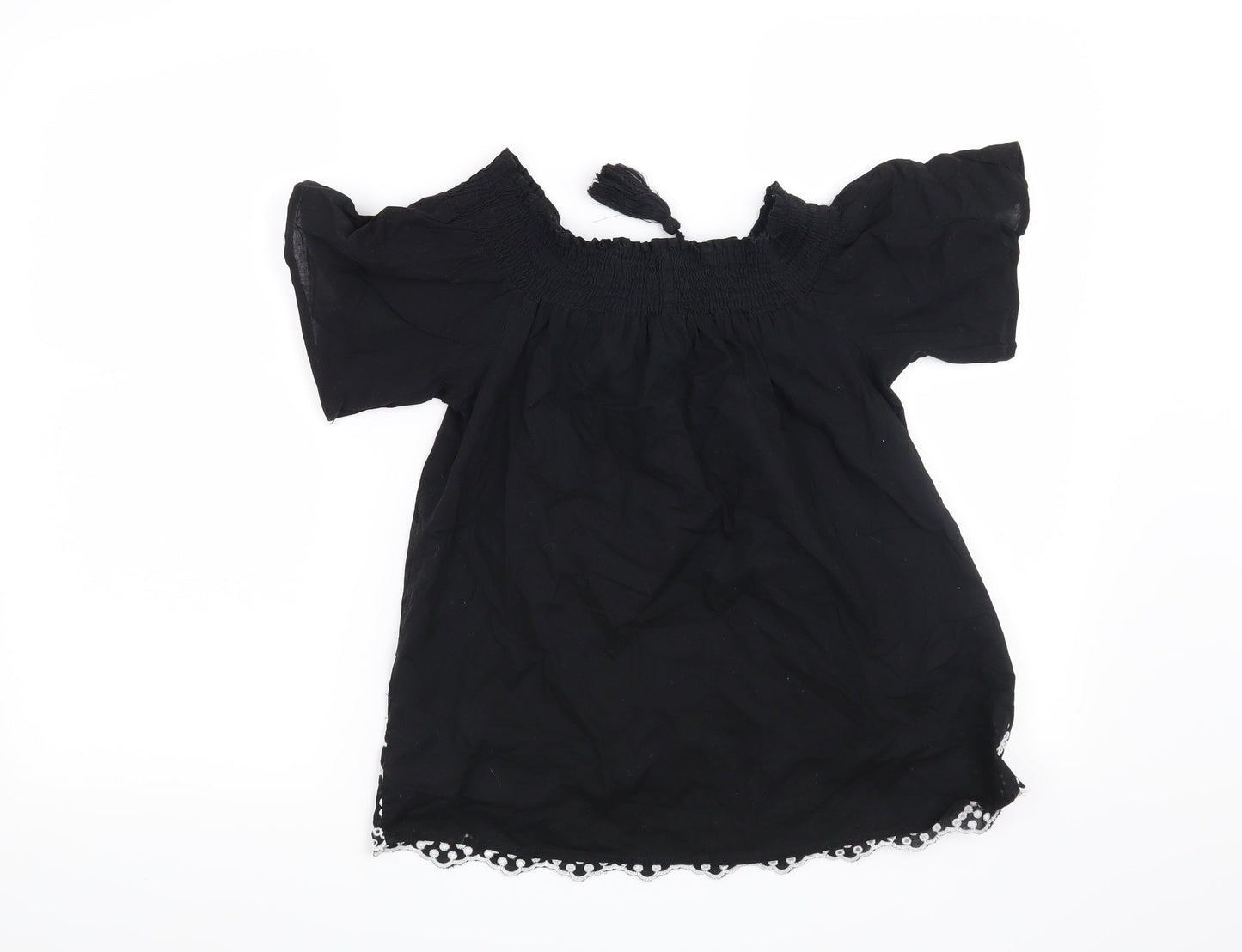 Primark Womens Black Floral  Basic Blouse Size 6