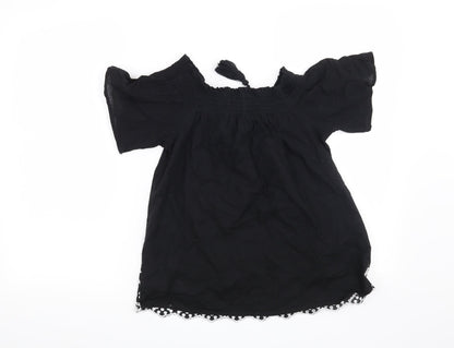 Primark Womens Black Floral  Basic Blouse Size 6