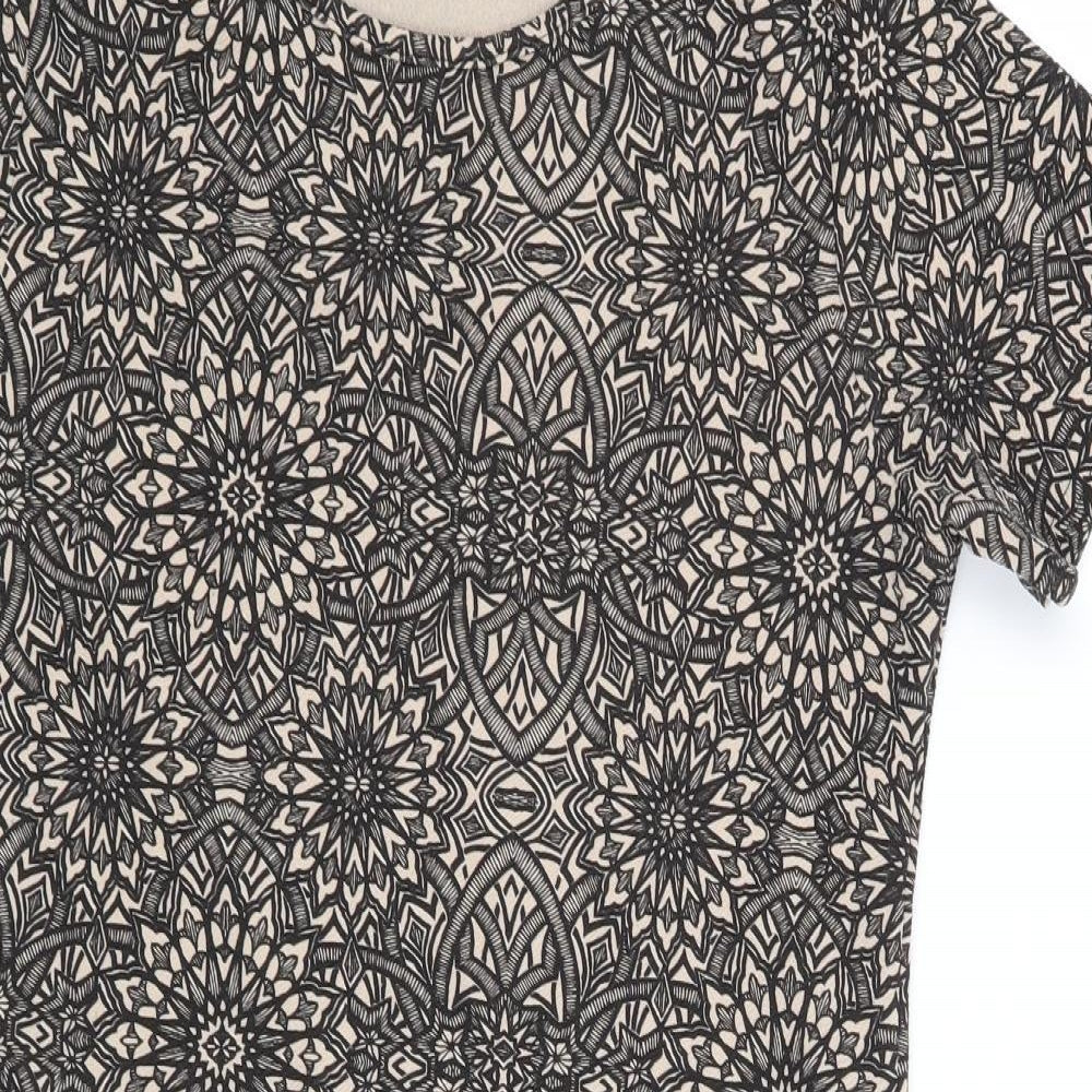 Boohoo Womens Black Geometric  Bodycon  Size 10