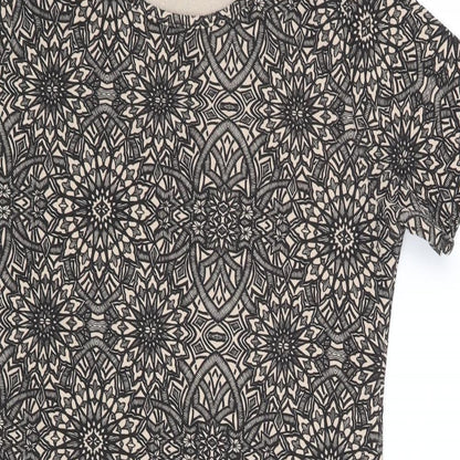 Boohoo Womens Black Geometric  Bodycon  Size 10