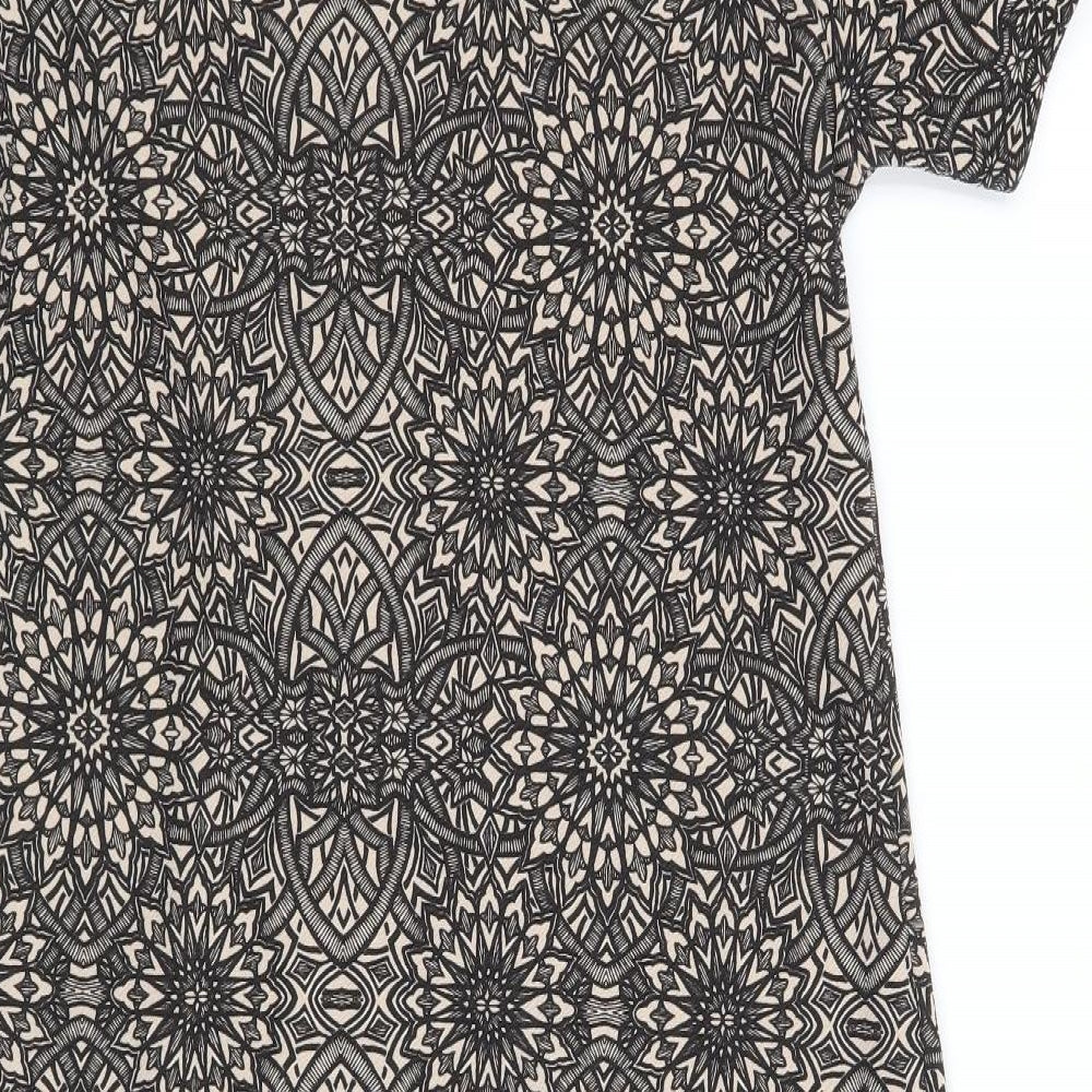 Boohoo Womens Black Geometric  Bodycon  Size 10