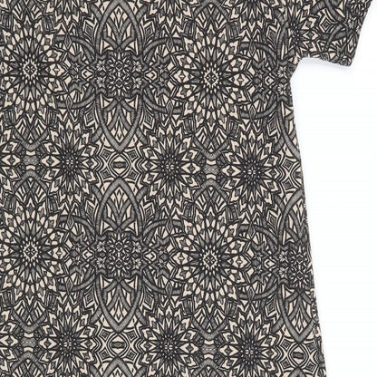 Boohoo Womens Black Geometric  Bodycon  Size 10