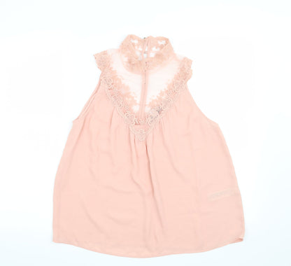 FOREVER 21 Womens Pink Floral  Basic Blouse Size S