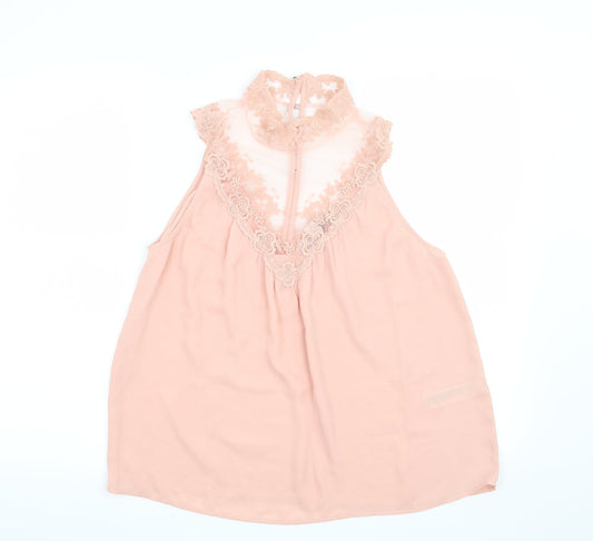 FOREVER 21 Womens Pink Floral  Basic Blouse Size S