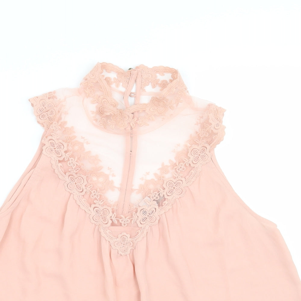 FOREVER 21 Womens Pink Floral  Basic Blouse Size S