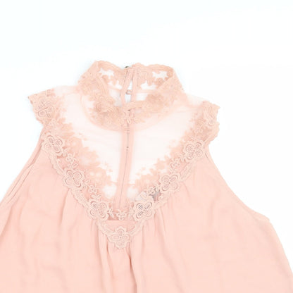 FOREVER 21 Womens Pink Floral  Basic Blouse Size S