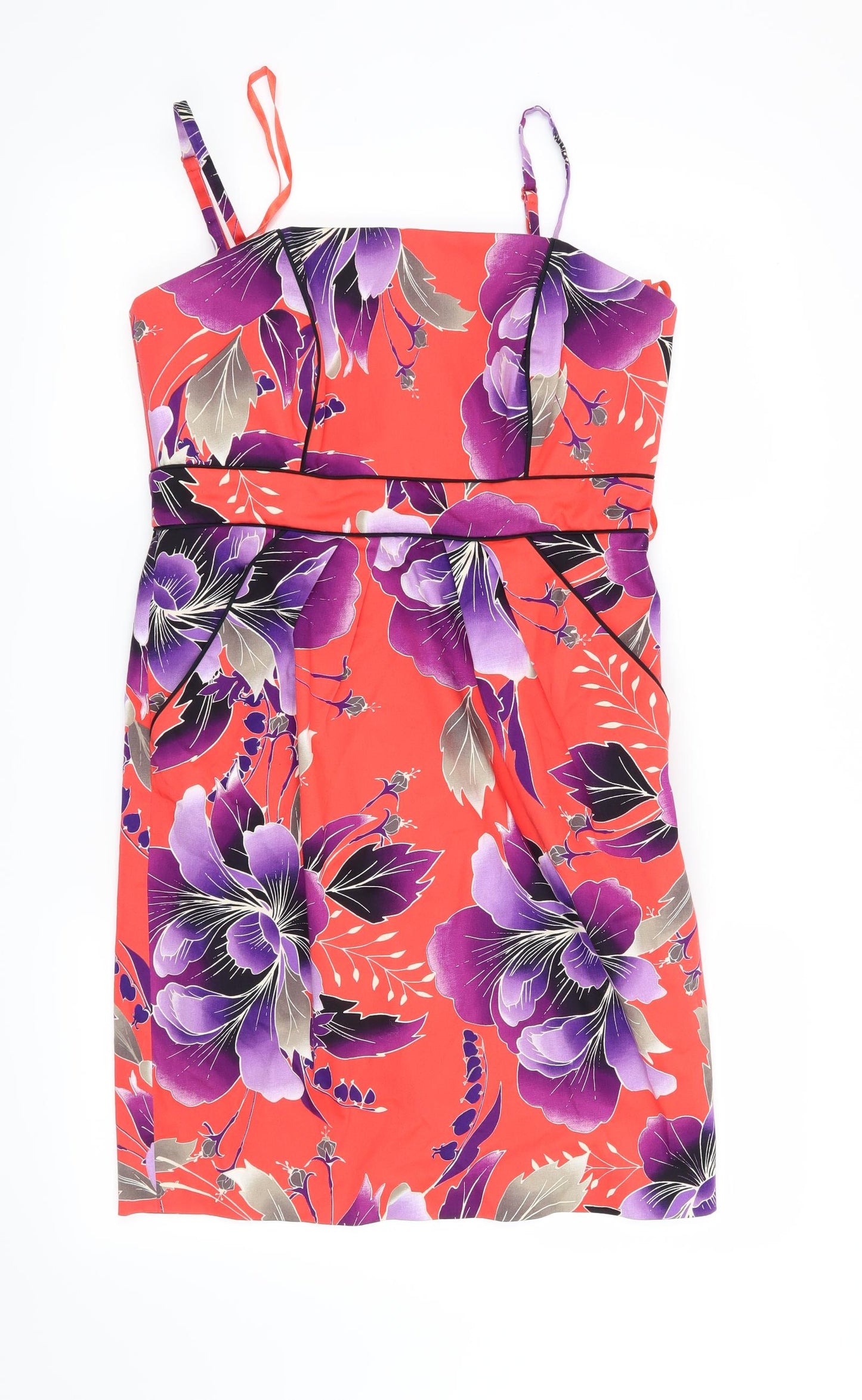 Coast Womens Red Floral  Sheath  Size 12