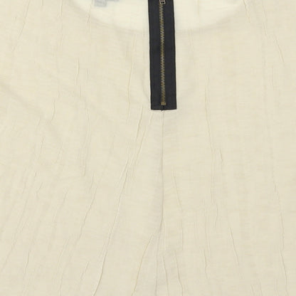 Womens UK Size 12 Topshop Beige Basic Blouse