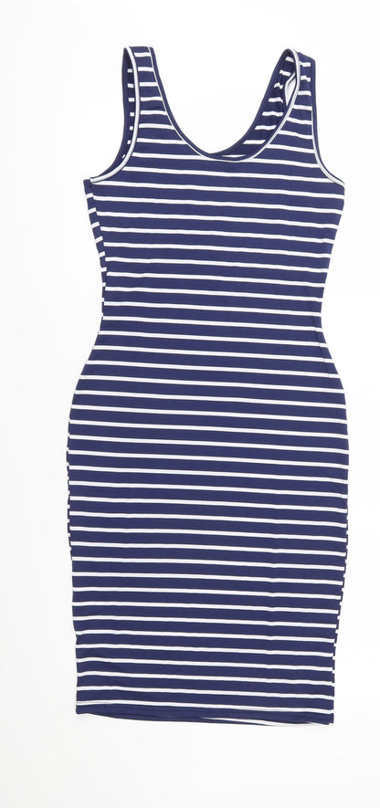SheIn Womens Blue Striped  Shift  Size S