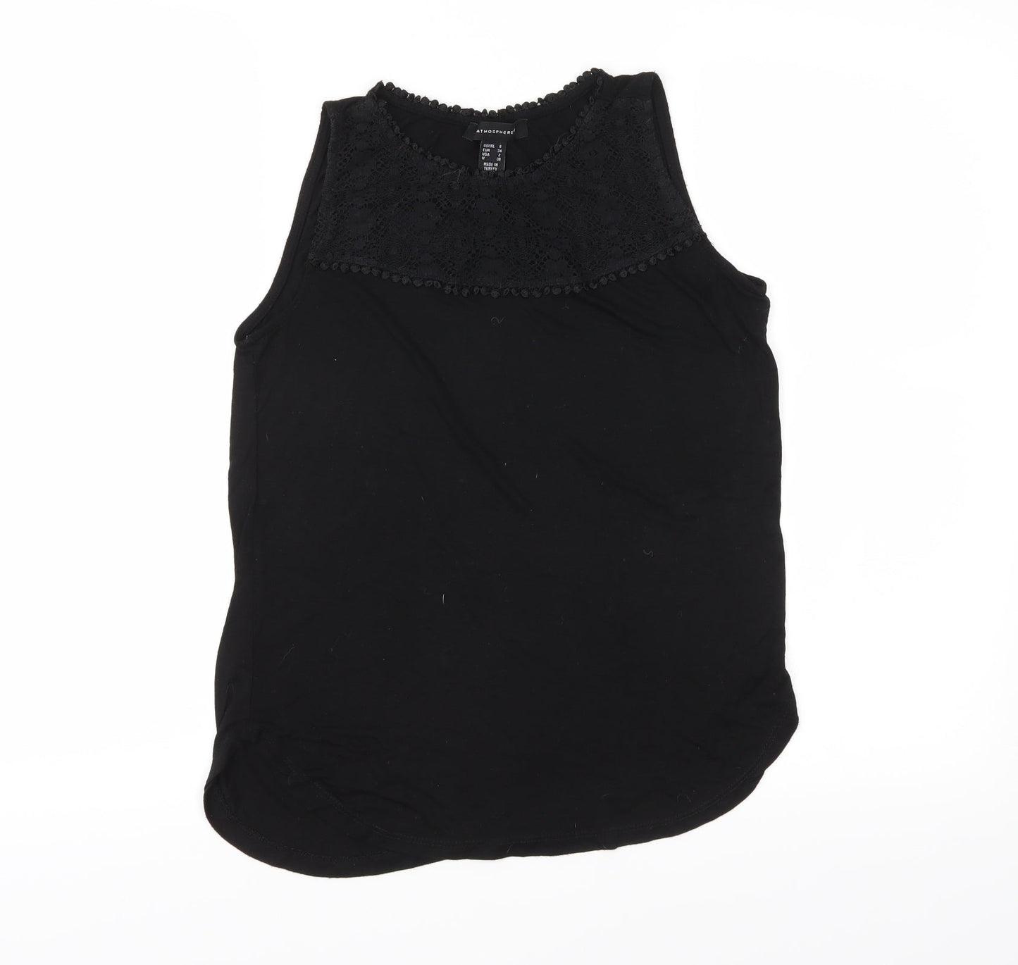 Primark Womens Black  Jersey Basic T-Shirt Size 6