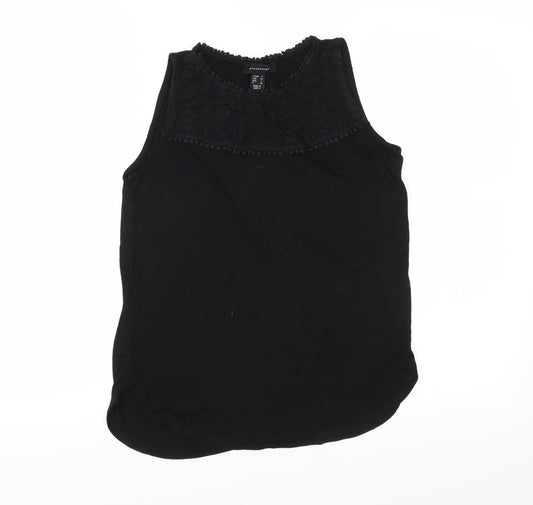 Primark Womens Black  Jersey Basic T-Shirt Size 6