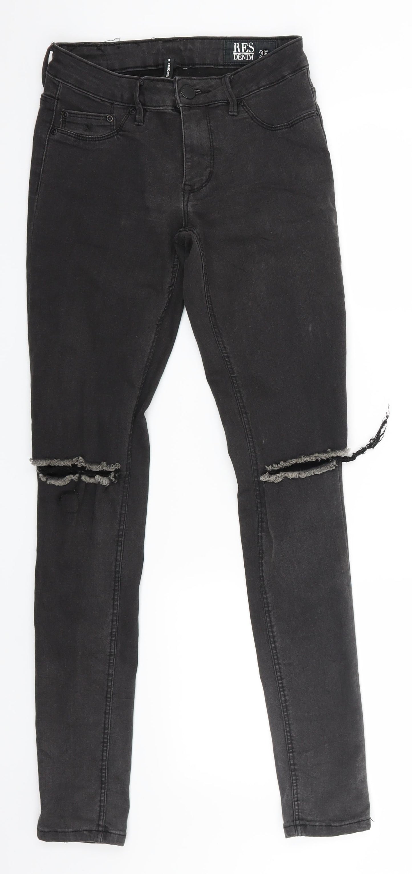 Res Denim Womens Black  Denim Jegging Jeans Size 25 in L30 in