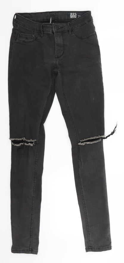 Res Denim Womens Black  Denim Jegging Jeans Size 25 in L30 in