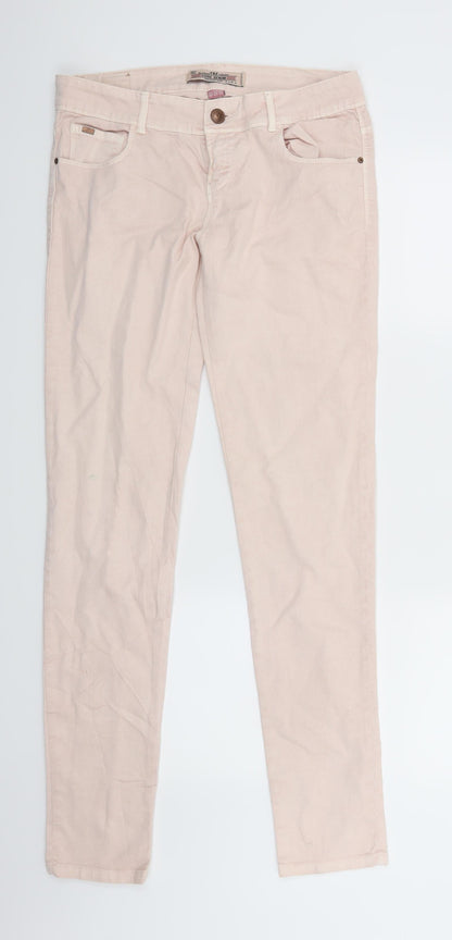Zara Womens Pink  Denim Skinny Jeans Size 12 L30 in