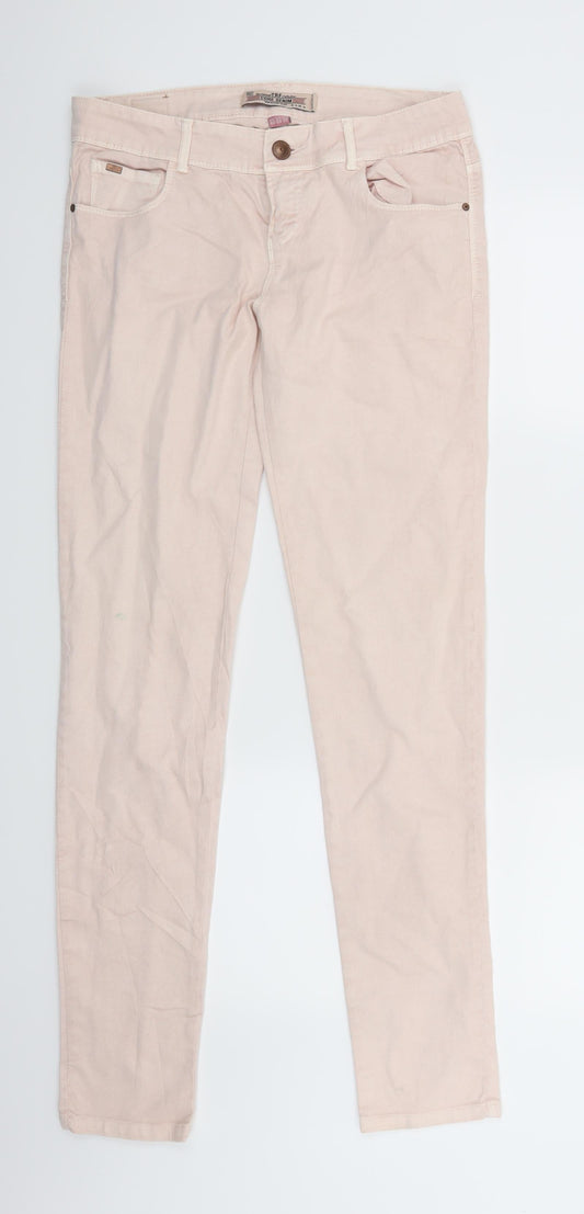 Zara Womens Pink  Denim Skinny Jeans Size 12 L30 in