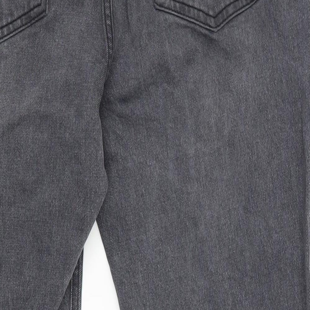 Topshop Womens Grey  Denim Cropped Jeans Size 34 in L25 in