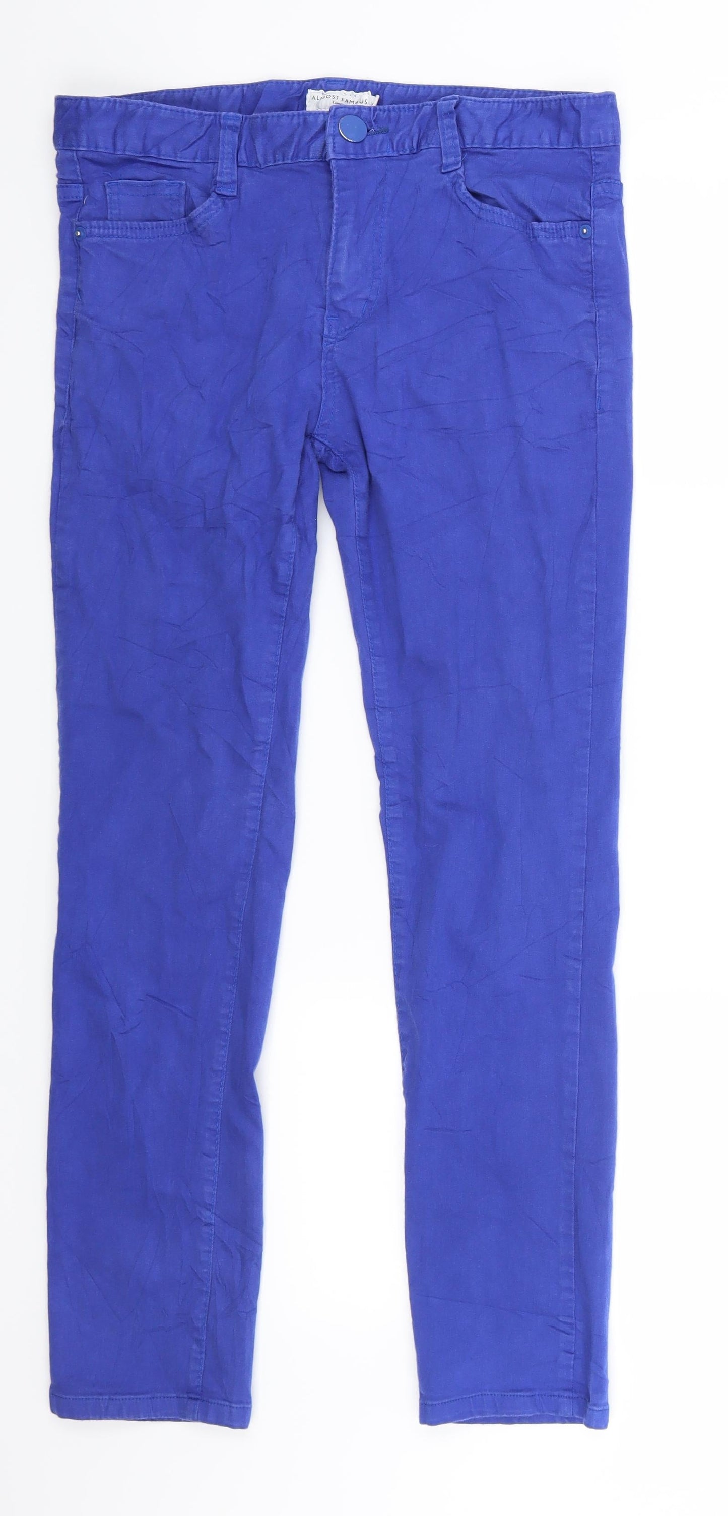 Almost Famous Womens Blue  Denim Jegging Jeans Size 12 L28 in