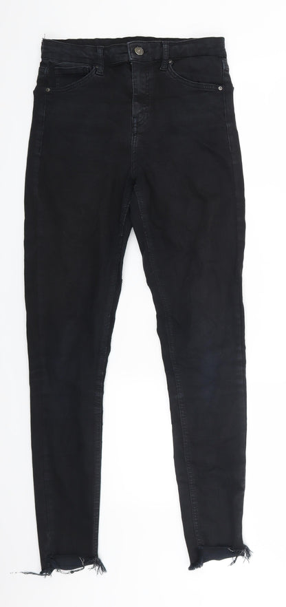 Topshop Womens Black  Denim Cropped Jeans Size 28 in L29 in