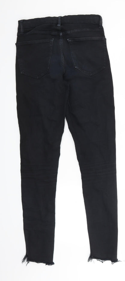 Topshop Womens Black  Denim Cropped Jeans Size 28 in L29 in