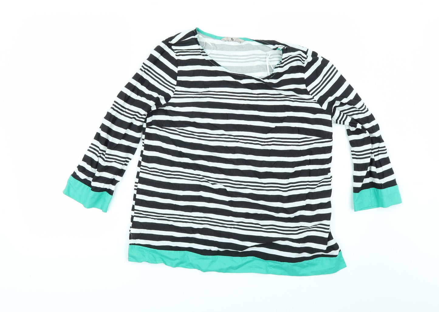 Womens UK Size 12 F&F Multicoloured Tunic Blouse