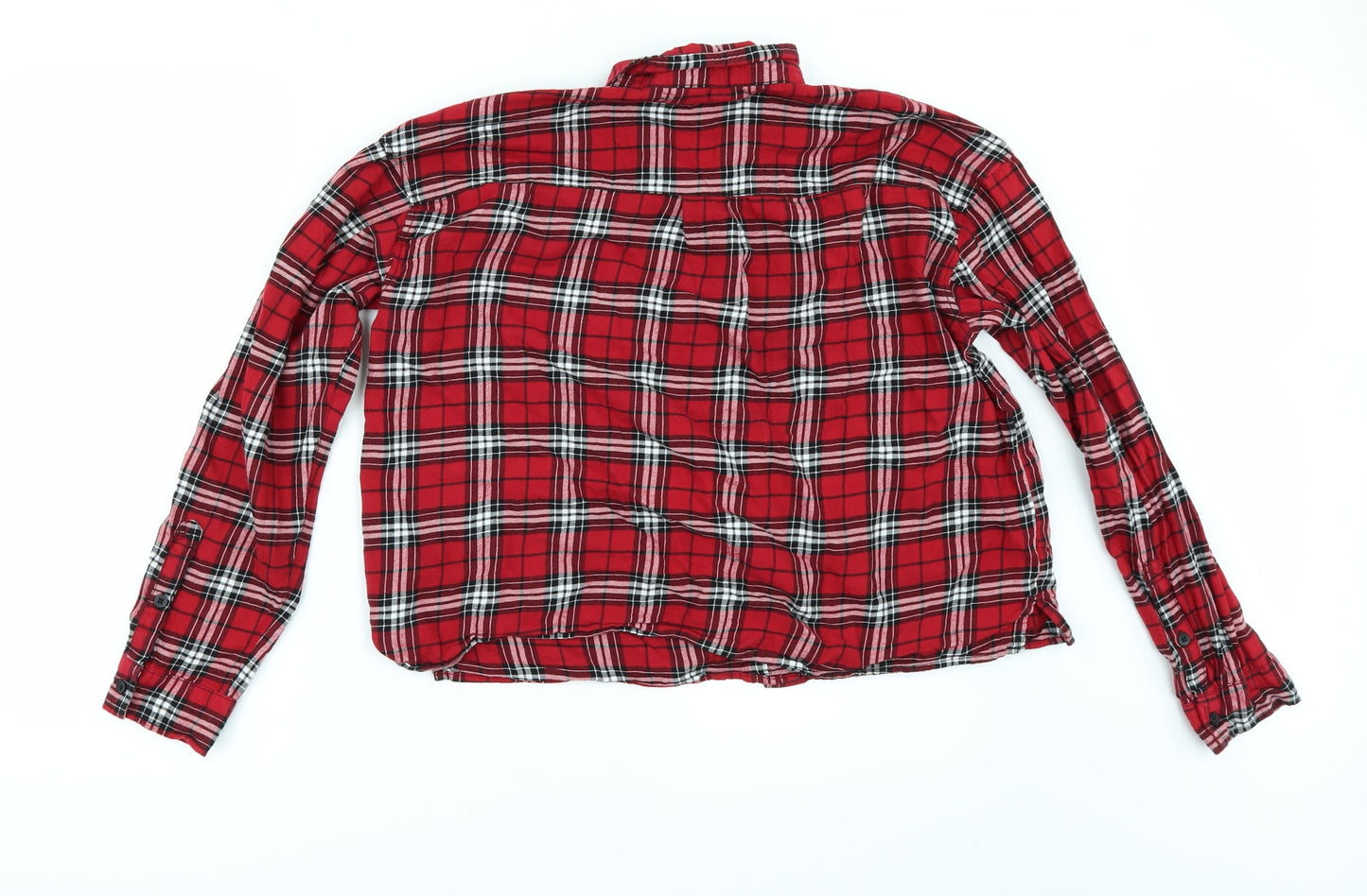 Womens UK Size 14 Divided by H&M Red Kimono Button-Up