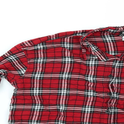 Womens UK Size 14 Divided by H&M Red Kimono Button-Up
