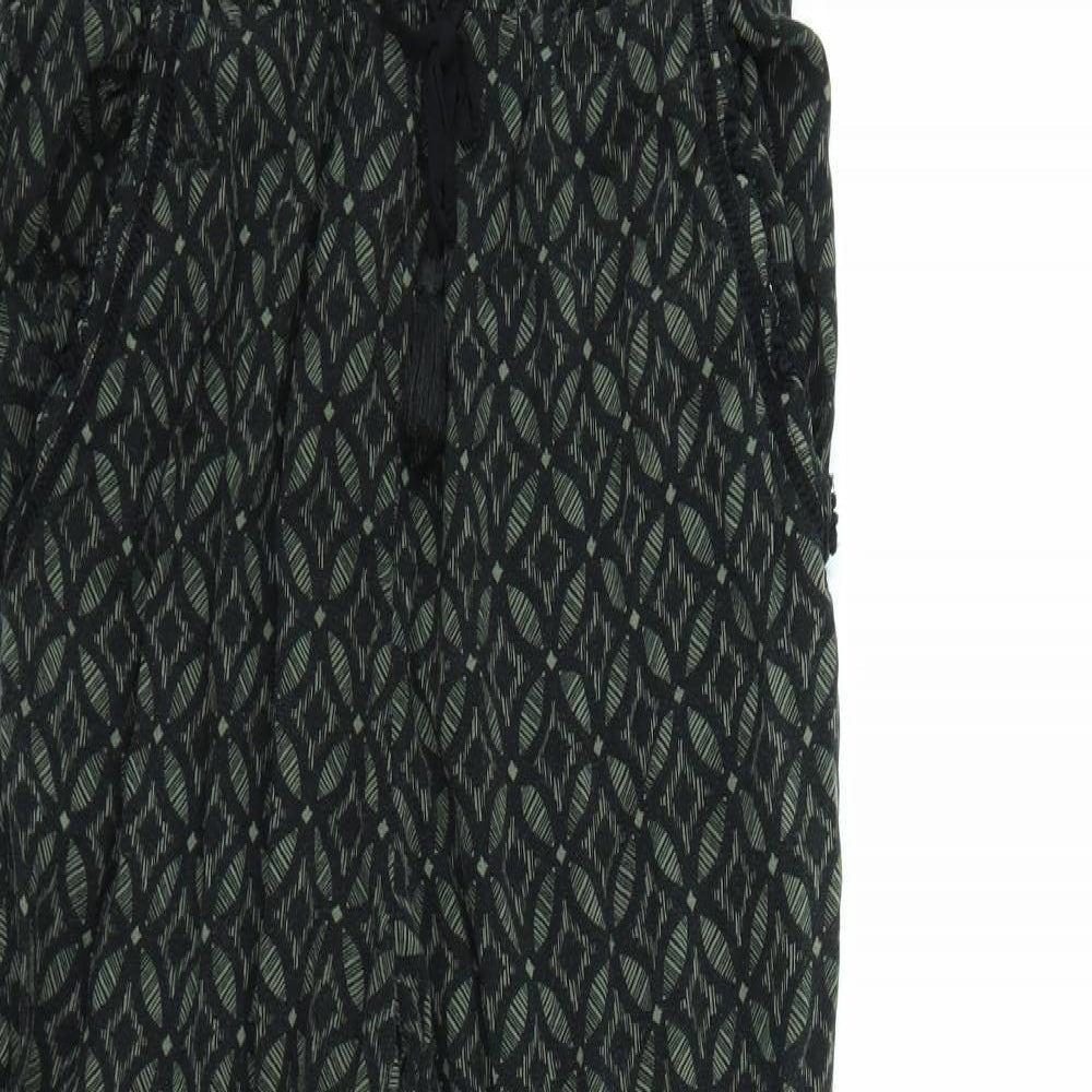 New Look Womens Gold Geometric  Trousers  Size 12 L26 in