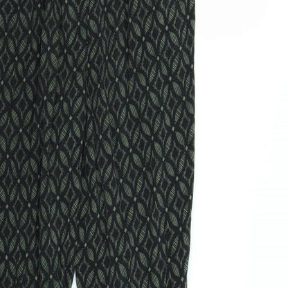 New Look Womens Gold Geometric  Trousers  Size 12 L26 in