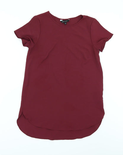 New Look Womens Red   Tunic Blouse Size 6