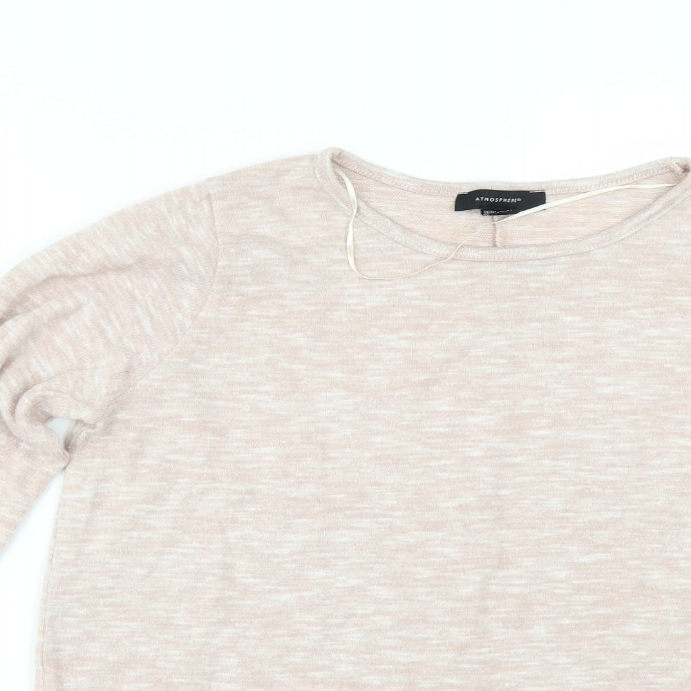 Close-up detail of Primark women’s pink jumper, size UK 8
