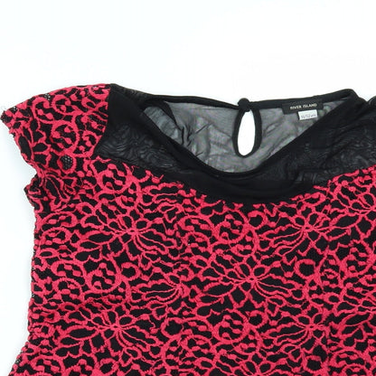 River Island Girls Pink   Basic Blouse Size 11-12 Years  - lace