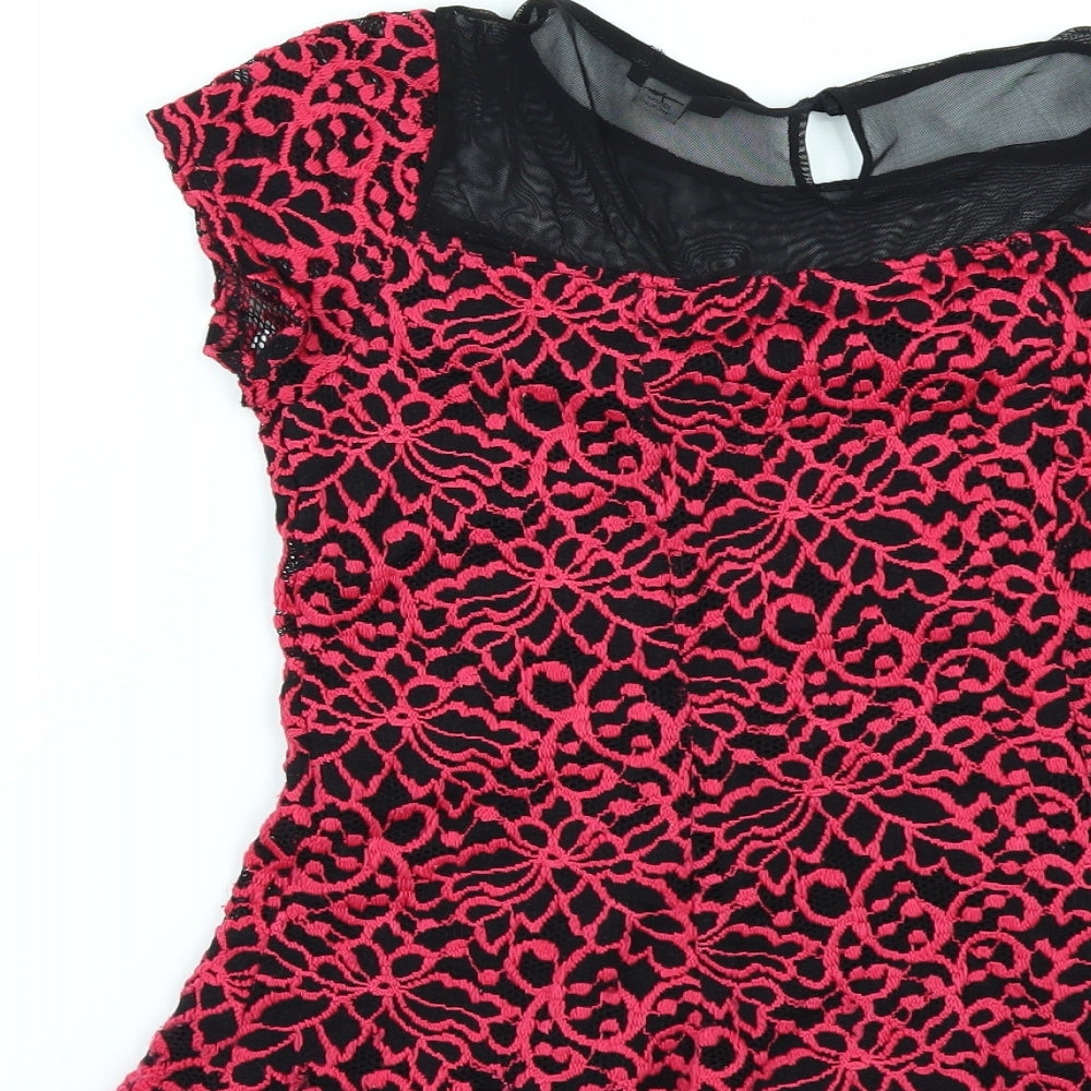 River Island Girls Pink   Basic Blouse Size 11-12 Years  - lace