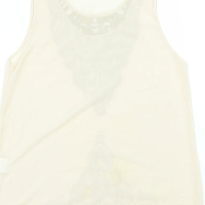 VICTOR & KARL Womens Ivory   Tunic T-Shirt Size XL