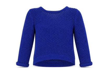 Front view of Divided by H&M women’s blue jumper, size UK 6