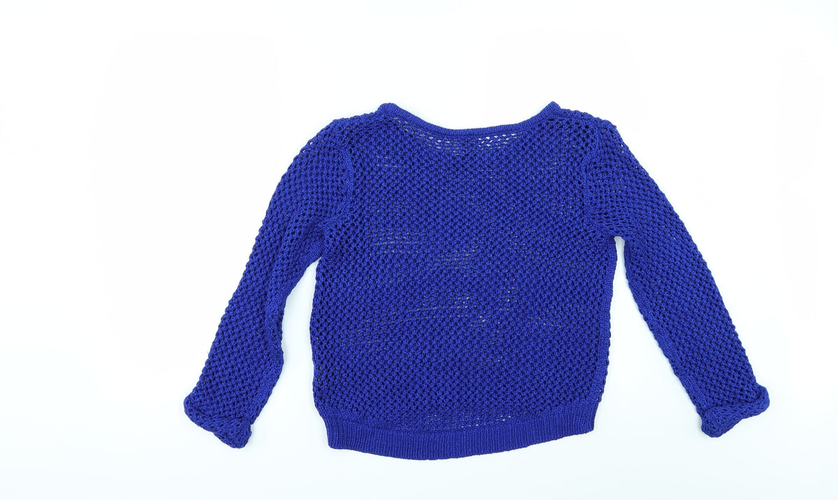 Back view of Divided by H&M women’s blue jumper, size UK 6