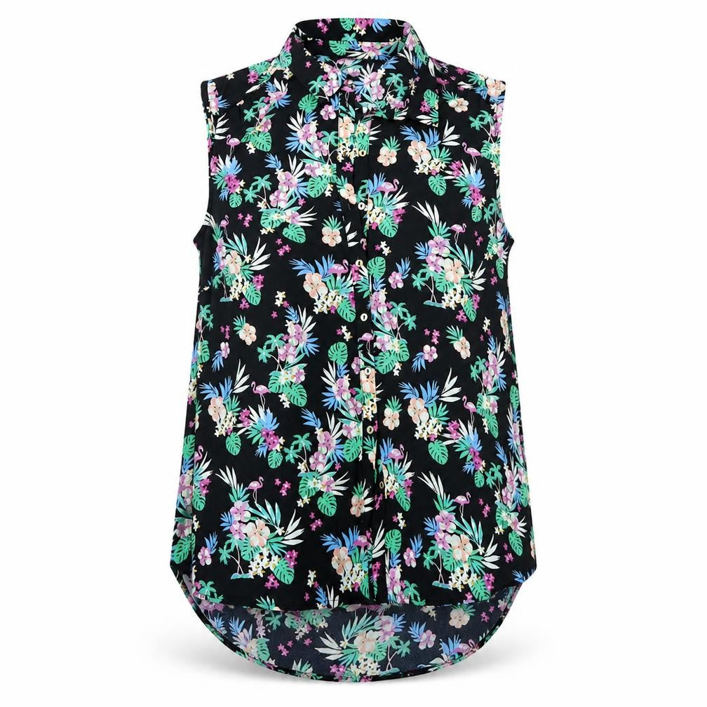 Womens UK Size 8 George Black Tunic Button-Up