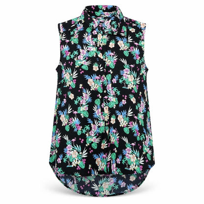 Womens UK Size 8 George Black Tunic Button-Up