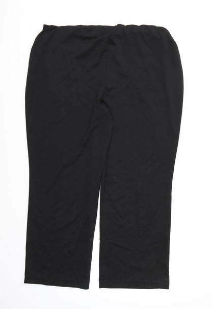 Wardrobe Essentials Womens Black   Jogger Trousers Size 18 L26 in