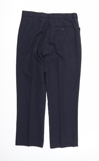 Oliver Stead Mens Blue  Rayon Trousers   L29 in
