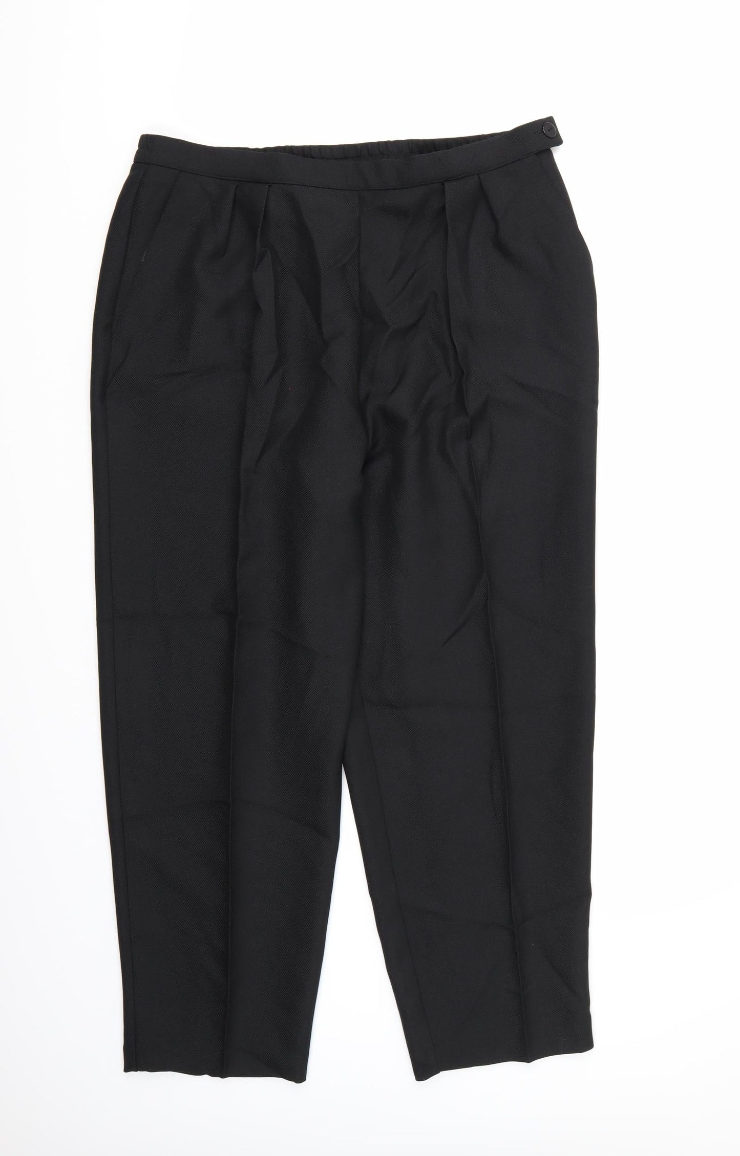 Classics Womens Black  Rayon Trousers  Size 18 L25 in